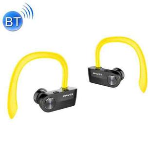 AWEI T2 Sports Headset IPX4 Waterproof Wireless Bluetooth V4.2 In-ear Stereo Earphone, Support TWS, For iPhone, Samsung, Huawei, Xiaomi, HTC and Other Smartphones(Yellow)
