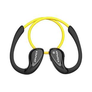 AWEI A880BL Waterproof Sports Bluetooth CSR4.1 Earphone Wireless Stereo Headset With NFC Function(Yellow)