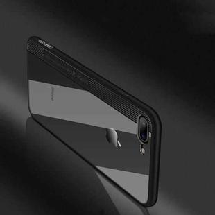 JOYROOM Phantom Series for iPhone 8 Plus & 7 Plus Transparent PC + TPU Shockproof Protective Back Cover Case(Black)
