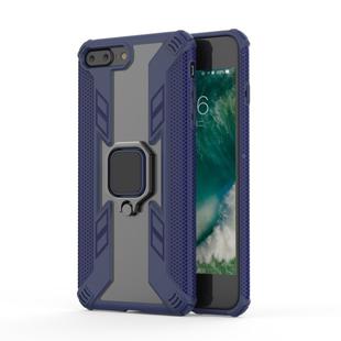 Iron Warrior Shockproof TPU + PC Protective Case for iPhone 7 Plus, with 360 Degree Rotation Holder(Blue)
