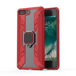 Iron Warrior Shockproof TPU + PC Protective Case for iPhone 7 Plus, with 360 Degree Rotation Holder(Red)