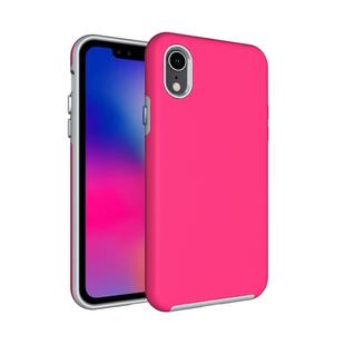 Anti-slip Armor Protective Case Back Cover Shell for    iPhone X / XS  (Magenta)