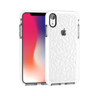 Diamond Texture TPU Case for iPhone XR(White)