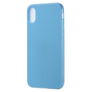 For iPhone X / XS Candy Color TPU Case(Blue)