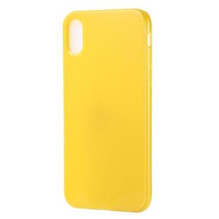 For iPhone X / XS Candy Color TPU Case(Yellow)