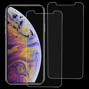 For iPhone XS / X 2pcs 9H 2.5D Tempered Glass Film