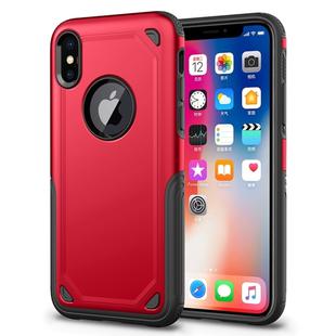 For iPhone X / XS Shockproof Rugged Armor Protective Case(Red)