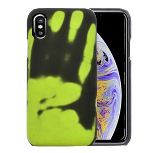 For iPhone XS Max Thermal Sensor Discoloration Protective Back Cover Case(Green)