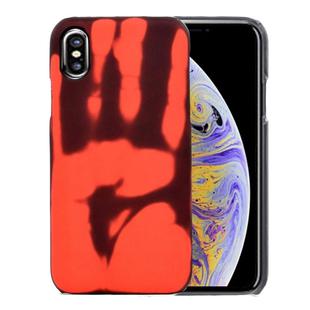 For iPhone XS Max Thermal Sensor Discoloration Protective Back Cover Case(Red)