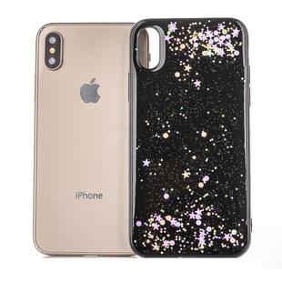 Epoxy Sky Pattern Soft Case For  iPhone XS Max  6.5 inch(Black Sequins)