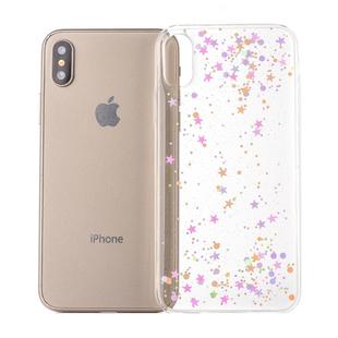 For iPhone XS Max Epoxy Sky Pattern Soft Case (Transparent Sequins)