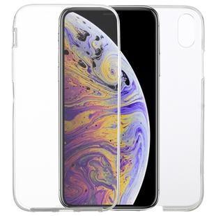 For iPhone XS Max Ultra-thin Double-sided Full Coverage Transparent TPU Case (Transparent)