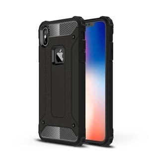 For iPhone XS Max TPU + PC Armor Combination Back Cover Case(Black)