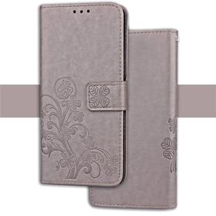 For iPhone XS Max Embossed Pattern PU + TPU Horizontal Flip Leather Case with Holder & Card Slots & Wallet (Grey)