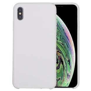 For iPhone XS Max Four Corners Full Coverage Liquid Silicone Protective Case Back Cover(White)