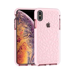 Diamond Texture TPU Case for  iPhone XS Max(Pink)