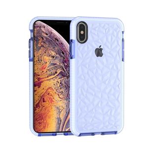 For iPhone XS Max Diamond Texture TPU Case(Blue)