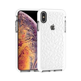 For iPhone XS Max Diamond Texture TPU Case(White)