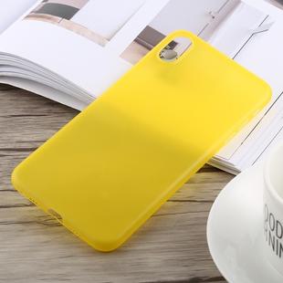 For iPhone XS Max 0.3mm Ultra-thin Frosted PP Case (Yellow)