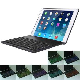2 in 1 For iPad Air 2 Foldable Adjustable (0 - 135 Degrees) Aluminium Alloy Tablet Tablet Case Holder + Slim Bluetooth V3.0 Keyboard with 7 Colors LED Backlights & Intelligent Inductive Switch Function, Operation Distance: within 10m(Black)
