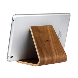SamDi Artistic Wood Grain Walnut Desktop Holder Stand DOCK Cradle, For Xiaomi, iPhone, Samsung, HTC, LG, iPad and other Tablets(Coffee)