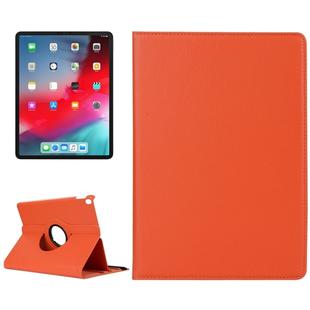 Litchi Texture Horizontal Flip 360 Degrees Rotation Leather Case for iPad Pro 11 inch (2018)，with Holder (Orange)