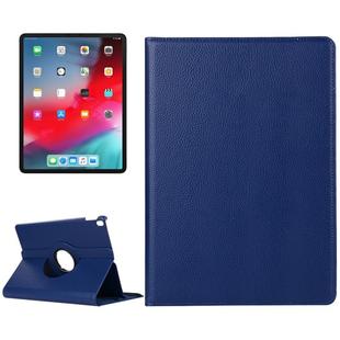 Litchi Texture Horizontal Flip 360 Degrees Rotation Leather Case for iPad Pro 11 inch (2018)，with Holder (Navy Blue)