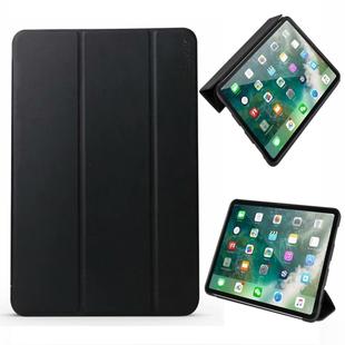 ENKAY Lambskin Texture + TPU Bottom Case Horizontal Flip Leather Case for iPad Pro 11 inch (2018)，with Three-folding Holder & Sleep / Wake-up Function (Black)