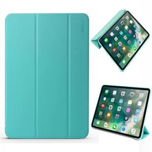 ENKAY Lambskin Texture + TPU Bottom Case Horizontal Flip Leather Case for iPad Pro 11 inch (2018)，with Three-folding Holder & Sleep / Wake-up Function (Green)