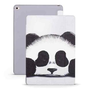 Panda Pattern Horizontal Flip PU Leather Case for iPad Mini 2019, with Three-folding Holder & Honeycomb TPU Cover