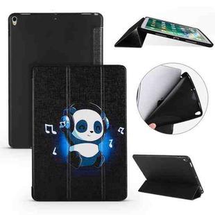 Music Panda Pattern Horizontal Flip PU Leather Case for iPad Air 2019 / Pro 10.5 inch, with Three-folding Holder & Honeycomb TPU Cover