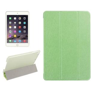 Silk Texture Horizontal Flip Leather Case with Three-Folding Holder for iPad Mini 2019 (Green)