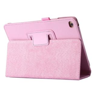 Litchi Texture Horizontal Flip PU Leather Protective Case with Holder for iPad Mini 2019 (Pink)