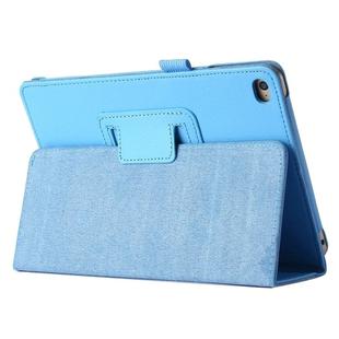 Litchi Texture Horizontal Flip PU Leather Protective Case with Holder for iPad Mini 2019 (Baby Blue)