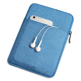 Shockproof Canvas + Space Cotton + Plush Protective Bag for iPad Air 10.5 inch 2019(Lake Blue)