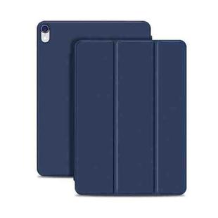 Horizontal Flip Ultra-thin Double-sided Clip Magnetic PU Leather Case for iPad Pro 12.9 inch (2018), with Three-folding Holder & Sleep / Wake-up Function(Dark Blue)