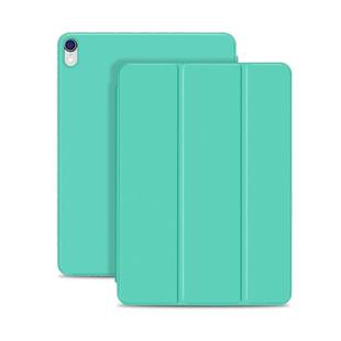 Horizontal Flip Ultra-thin Double-sided Clip Magnetic PU Leather Case for iPad Pro 12.9 inch (2018), with Three-folding Holder & Sleep / Wake-up Function(Mint Green)