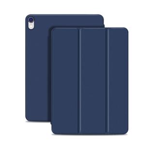 Horizontal Flip Ultra-thin Double-sided Clip Magnetic PU Leather Case for iPad Pro 11 inch (2018) / iPad Air (2020) 10.9, with Three-folding Holder & Sleep / Wake-up Function(Dark Blue)