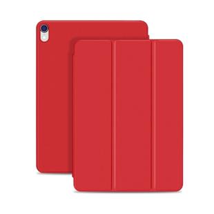 Horizontal Flip Ultra-thin Double-sided Clip Magnetic PU Leather Case for iPad Pro 11 inch (2018) / iPad Air (2020) 10.9, with Three-folding Holder & Sleep / Wake-up Function(Red)