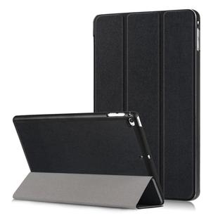 Custer Texture Horizontal Flip Leather Case for  iPad Mini 2019 & Mini 4, with Three-folding Holder & Sleep / Wake-up Function (Black)