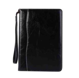 Business Style Horizontal Flip Leather Case for iPad Mini 2019 & 4 & 3 & 2 & 1, with Wallet & Card Slot & Holder & Lanyard (Black)