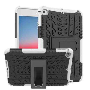 Tire Texture TPU+PC Shockproof Case for iPad Mini 2019, with Holder (White)