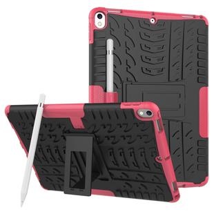 Tire Texture TPU+PC Shockproof Case for iPad Air 2019 / Pro 10.5 inch, with Holder & Pen Slot(Pink)