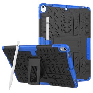 Tire Texture TPU+PC Shockproof Case for iPad Air 2019 / Pro 10.5 inch, with Holder & Pen Slot(Blue)