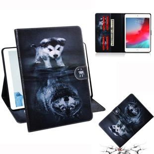 Wolf and Dog Pattern Horizontal Flip Leather Case for iPad Mini (2019) / 4 / 3 / 2 / 1, with Holder & Card Slot & Wallet