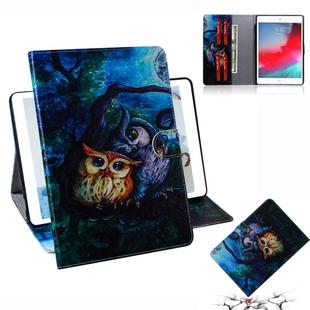Oil Owl Pattern Horizontal Flip Leather Case for iPad Mini (2019) / 4 / 3 / 2 / 1, with Holder & Card Slot & Wallet