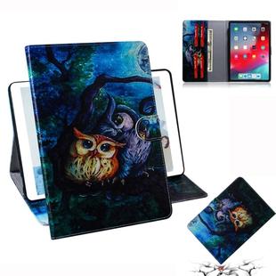 Oil Owl Pattern Horizontal Flip Leather Case for  iPad Pro 11 inch (2018), with Holder & Card Slot & Wallet