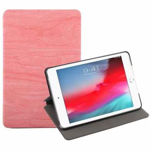Tree Texture Horizontal Flip Leather Case for iPad Mini 2019, with Holder & Sleep / Wake-up Function (Pink)