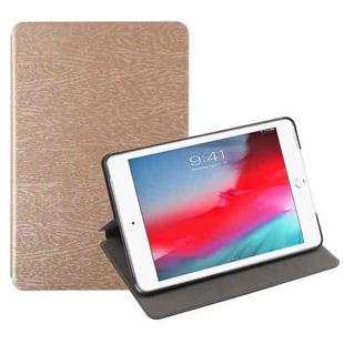 Tree Texture Horizontal Flip Leather Case for iPad Mini 2019, with Holder & Sleep / Wake-up Function (Gold)