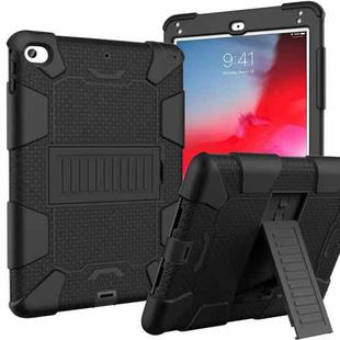 Shockproof Two-color Silicone Protection Shell for iPad Mini 2019 & 4, with Holder (Black)